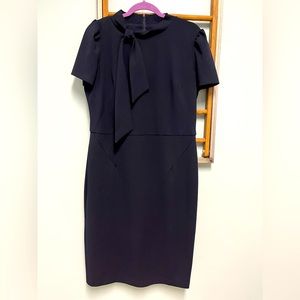 Maggy London bow tie midi sheath dress
